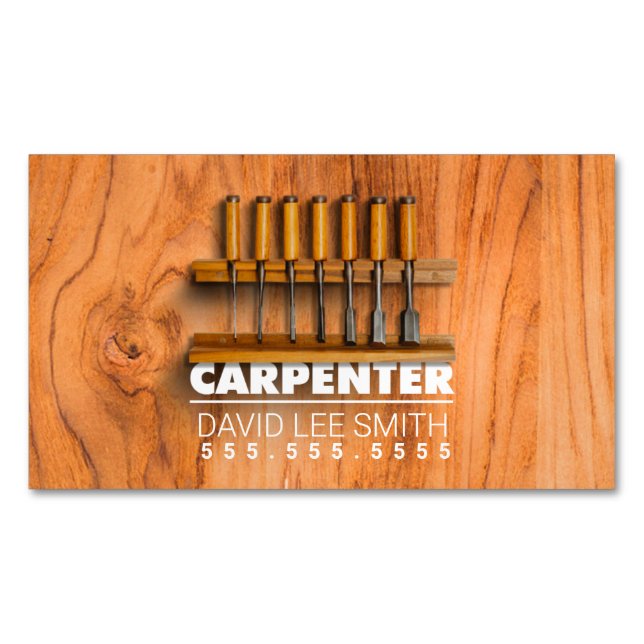 Professionell Carpenter verktyg Magnetiska Visitkort (Framsida)