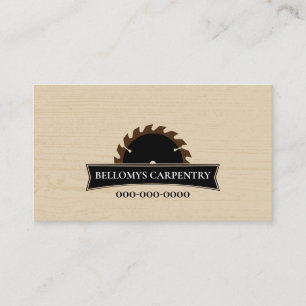 Professionell Carpenter Wood Grain Visitkort