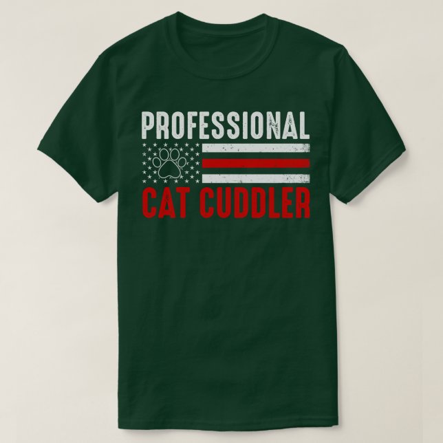 Professionell Cat Cuddler T Shirt (Design framsida)