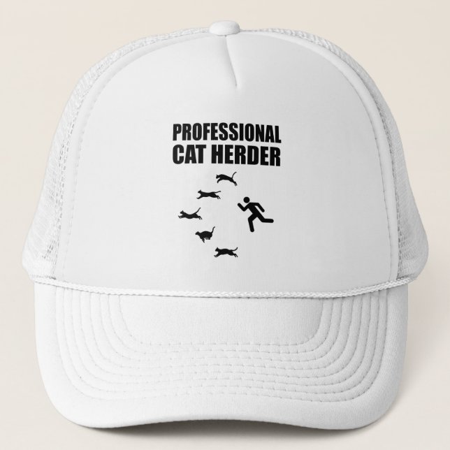 Professionell Cat Herder Funny Samlare Cats Keps (Framsida)