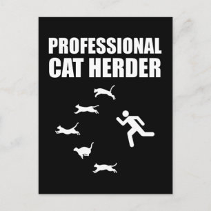 Professionell Cat Herder Funny Samlare Cats Vykort