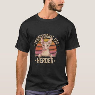 Professionell Cat Herder Funny Sphynx Cat Lover Ow T Shirt