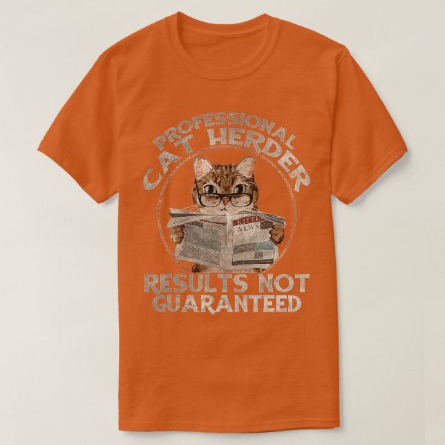 Professionell Cat Herder T Shirt (Design framsida)