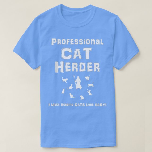 Professionell Cat Herder T Shirt (Design framsida)