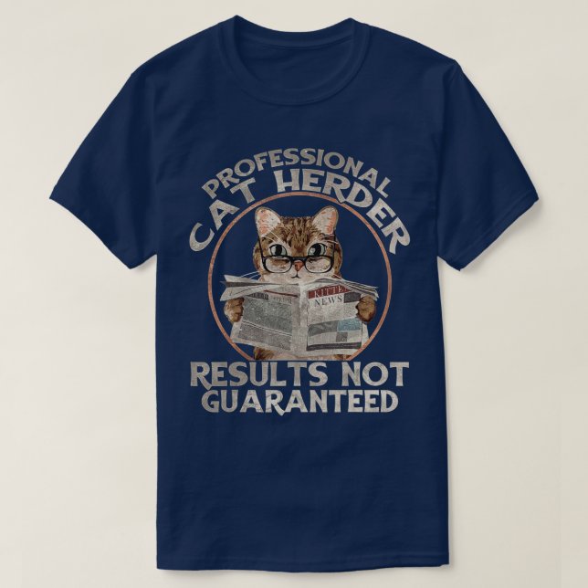 Professionell Cat Herder T Shirt (Design framsida)