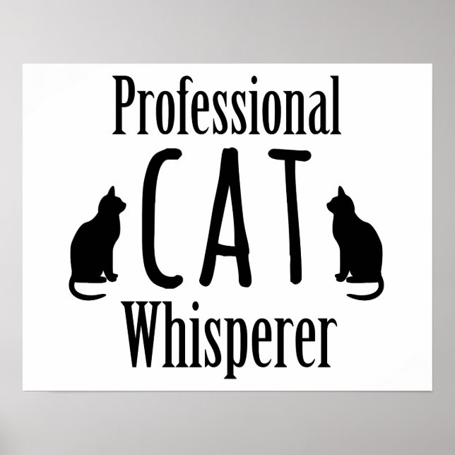 Professionell Cat Whisperer Poster (Framsidan)