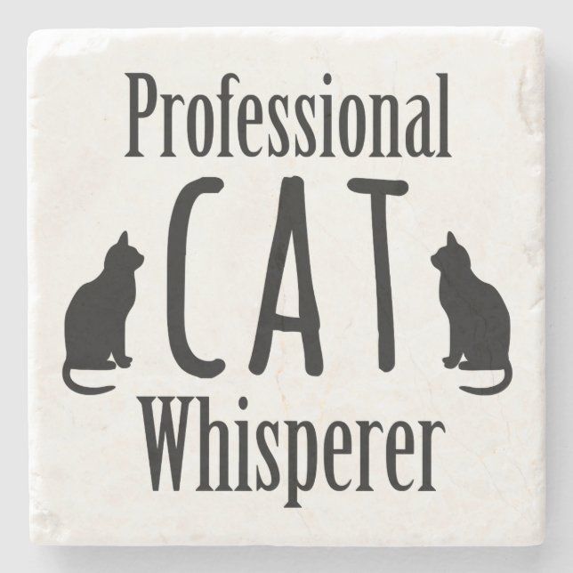 Professionell Cat Whisperer Underlägg Sten (Framsidan)