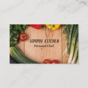 Professionell Catering Chef Kitchen Vegetables Visitkort