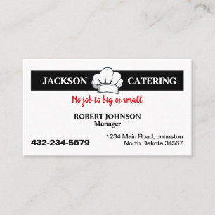 Professionell Catering Service Visitkort