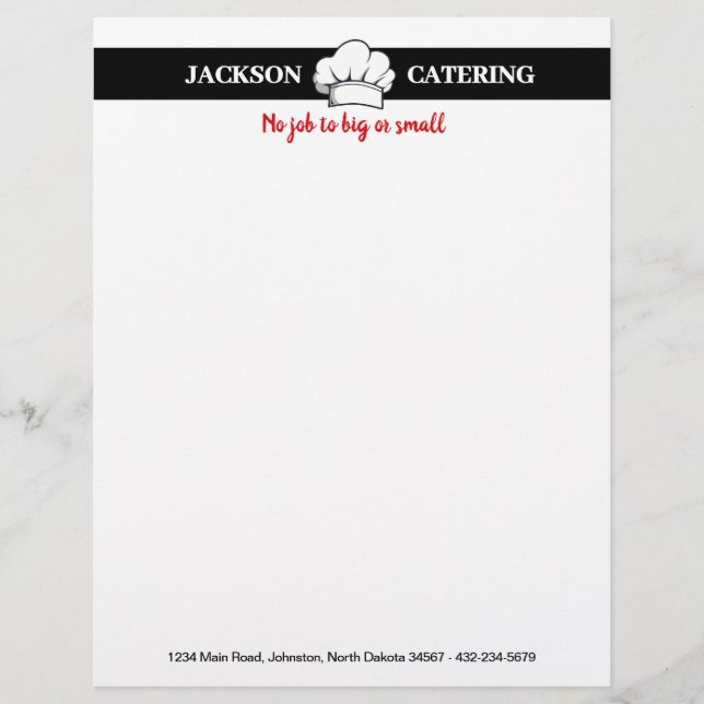 Professionell Cateringservice Brevhuvud (Framsida)