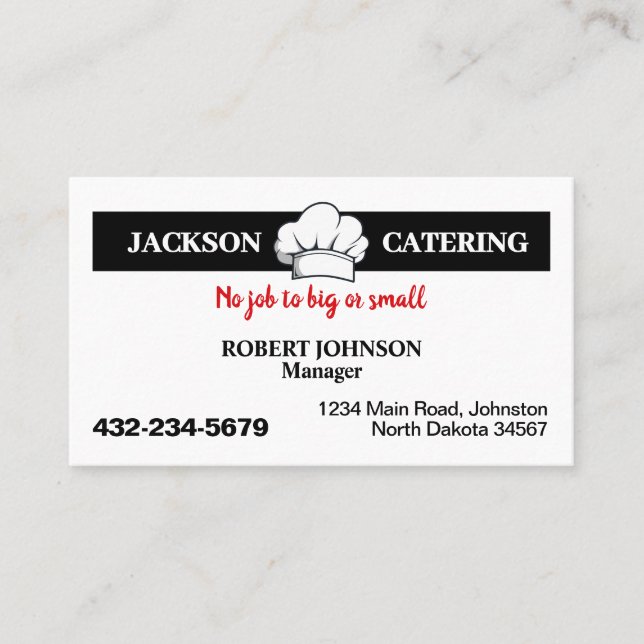 Professionell Cateringservice Visitkort (Framsida)