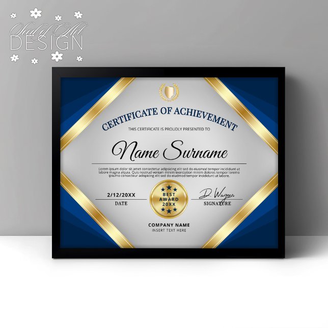 Professionell Certificate Award of Achievement (Skapare uppladdad)