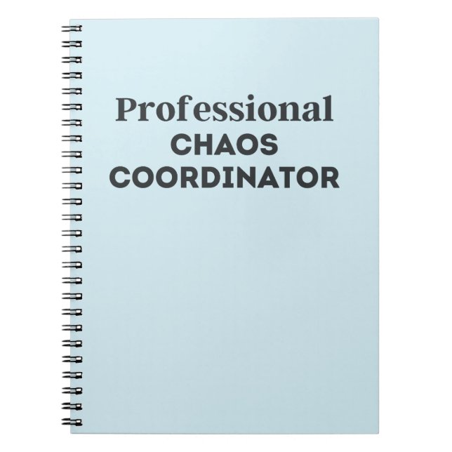 Professionell Chaos-koordinator Anteckningsbok (Framsidan)