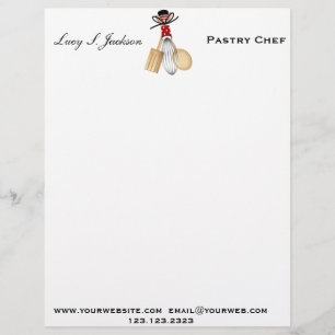 Professionell Chef & Baker Letterhead-mall Brevhuvud