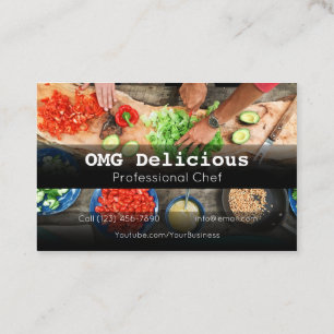 Professionell Chef Cook Food Cooking Restaurant Visitkort