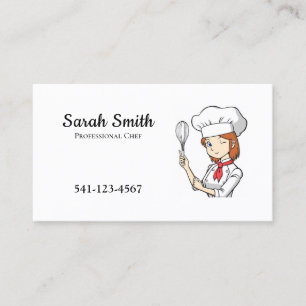 Professionell Chef Food Catering Service Visitkort