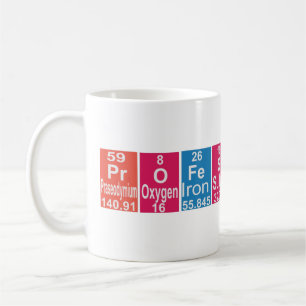 PROFESSIONELL CHEMISTRY PERIODIC BORD. KAFFEMUGG