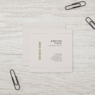Professionell Chic Design Elegant Modern Plain Lux Fyrkantigt Visitkort