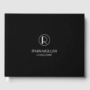 Professionell Chic Elegant Plain och Monogram Gästböcker