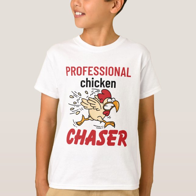 Professionell Chicken Chaser Chicken Farmer T Shirt (Framsida)