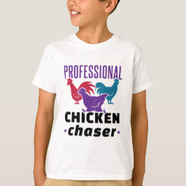 Professionell Chicken Chaser Colorful Chickens T Shirt