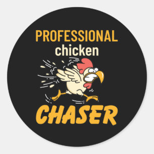 Professionell Chicken Chaser Runt Klistermärke