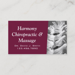 Professionell Chiropractor Chiropraktic Health Visitkort