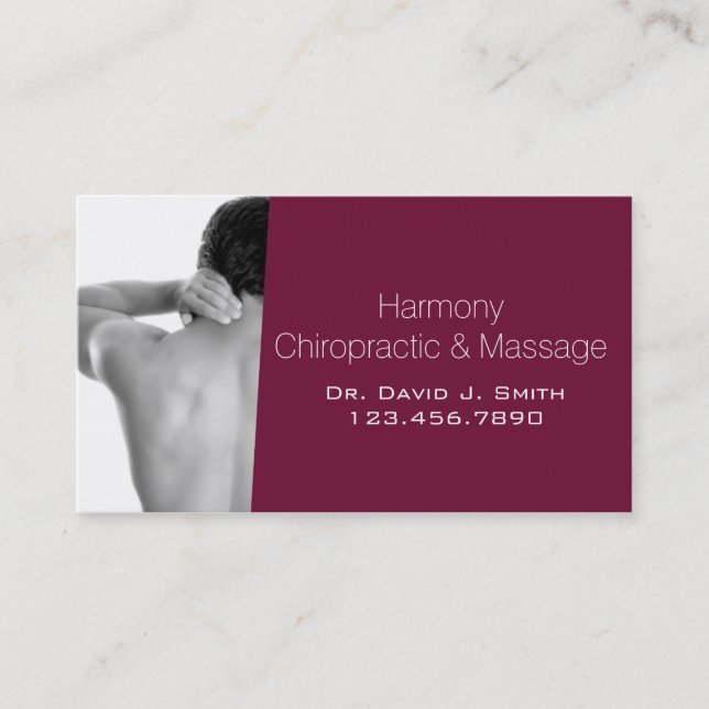 Professionell Chiropractor Chiropraktic Health Visitkort (Framsida)