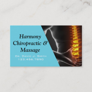 Professionell Chiropractor Chiropraktic Health Visitkort