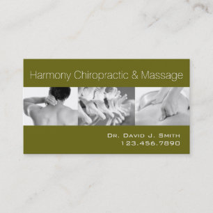 Professionell Chiropractor Chiropraktic Health Visitkort