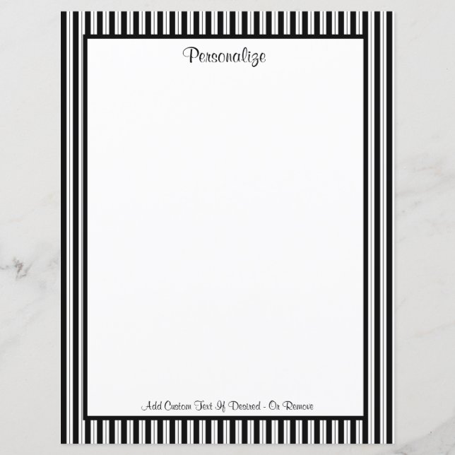 Professionell Classic Black & White Rand Mönster (Framsida)