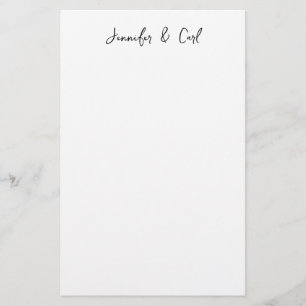Professionell Classic Calligraphy Minimalist Plain Brevpapper
