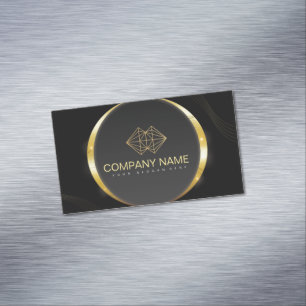 Professionell Classic Elegant Black Guld Magnetiska Visitkort