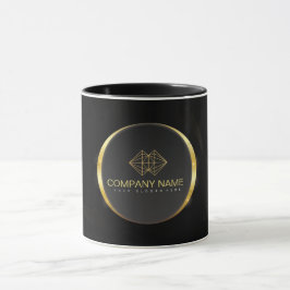 Professionell Classic Elegant Black Guld Mugg