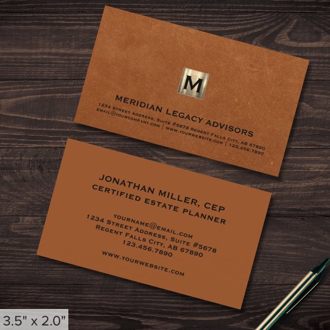 Professionell Classic Monogram Visitkort (Skapare uppladdad)