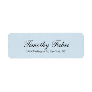 Professionell Classic Script Light Grått Elegant Returadress Etikett