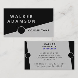 Professionell Classic Silver & Black Visitkort