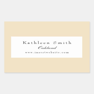 Professionell Classic Vanilla Custard Kant Rektangulärt Klistermärke