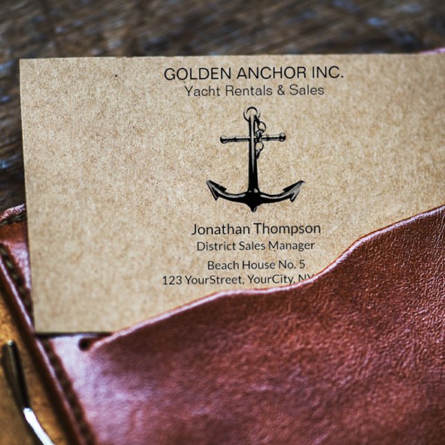Professionell Classy Nautical Anchor Business Stämpel (Skapare uppladdad)