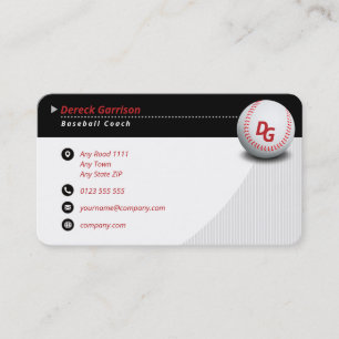 Professionell Coach   Baseball Master Sport Visitkort