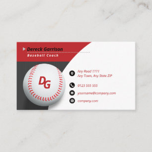 Professionell Coach Baseball Master Sport Visitkort