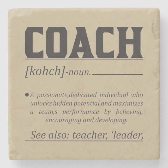Professionell coach Definition Citattecken T-Shirt Stenunderlägg (Framsidan)