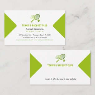 Professionell Coach Tennis Master Sport Visitkort