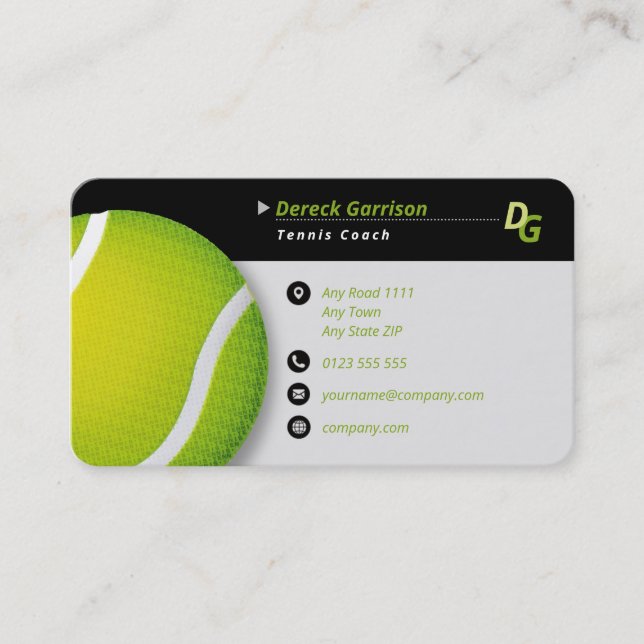 Professionell Coach | Tennis Master Sport Visitkort (Framsida)