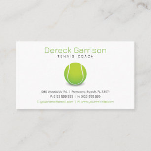 Professionell Coach Tennis Master Sport Visitkort
