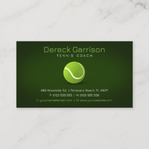 Professionell Coach Tennis Master Sport Visitkort