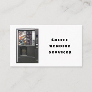 Professionell Coffee Vending Maskin Service Visitkort