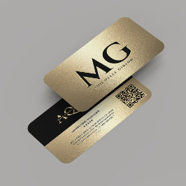 Professionell Company Black Faux Guld Modern Visitkort