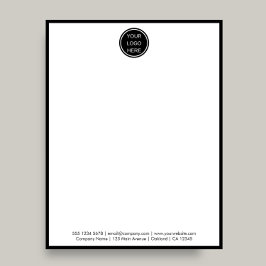 Professionell Company Logotyp Black Gräns Mail Brevhuvud