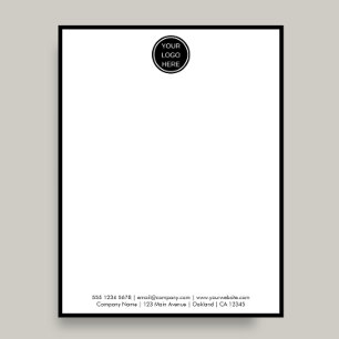 Professionell Company Logotyp Black Gräns Mail Brevhuvud